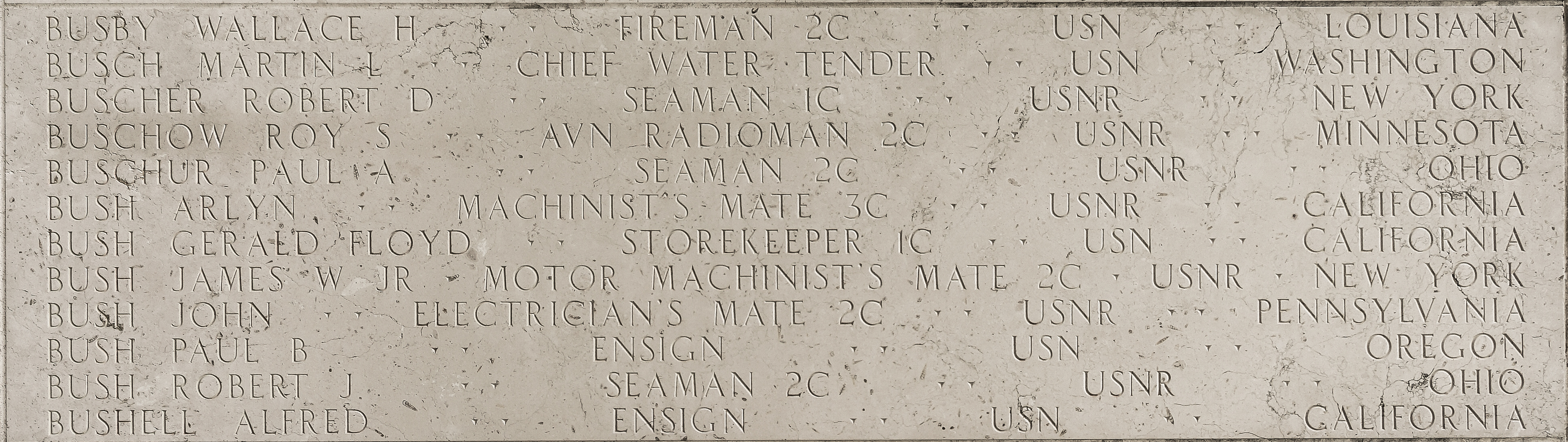 Paul A. Buschur, Seaman Second Class